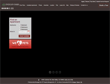 Tablet Screenshot of indianoaksapts.com